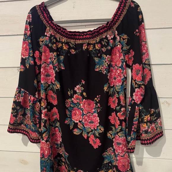 Flying Tomato Floral Black and Pink Women's Dress in size Small - Picture 4 of 15